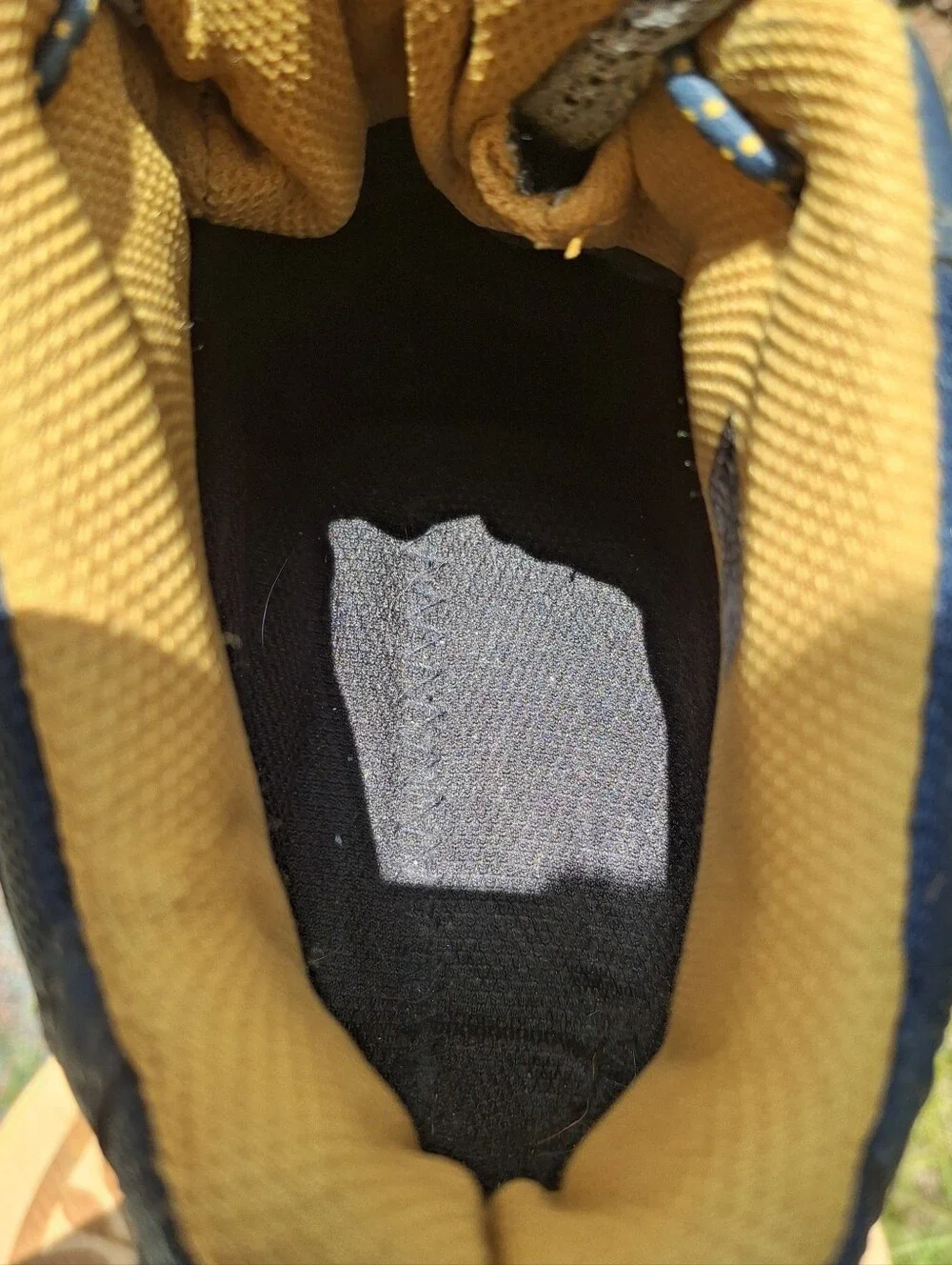 KEEN Koven Mid Waterproof Kids Youth Dark Blue Yellow Hiking Boots Size 5